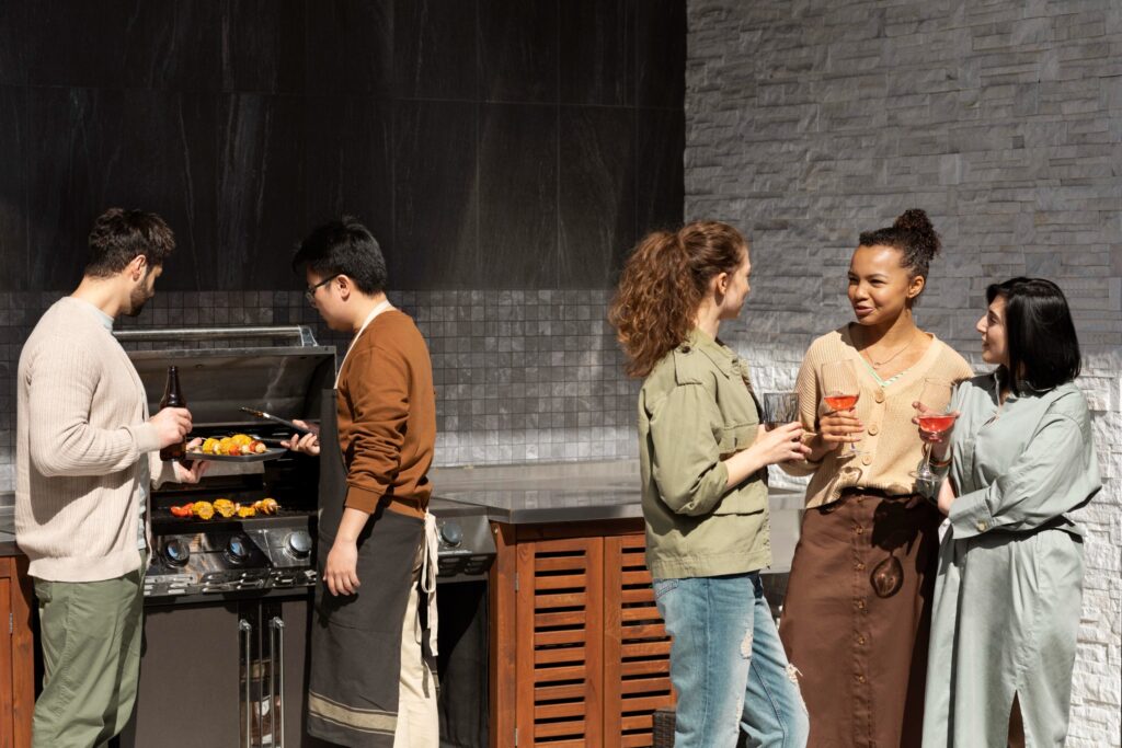 BBQ Party With Friends And Family